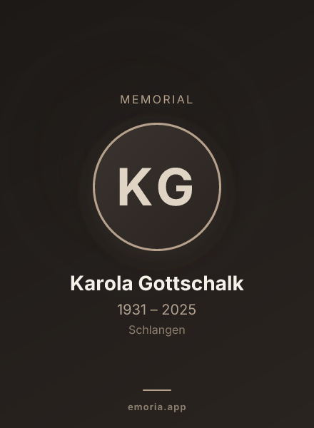 Memorial portrait of Karola Gottschalk