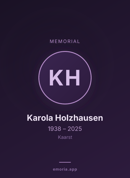 Memorial portrait of Karola Holzhausen