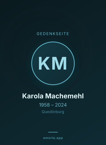 Gedenkportrait von Karola Machemehl