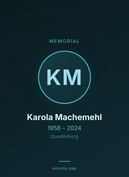 Memorial portrait of Karola Machemehl