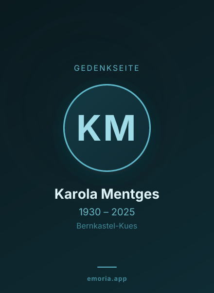 Gedenkportrait von Karola Mentges