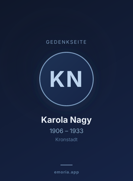 Gedenkportrait von Karola Nagy