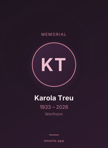 Memorial portrait of Karola Treu