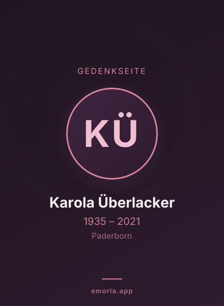 Gedenkportrait von Karola Überlacker
