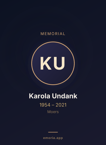 Memorial portrait of Karola Undank