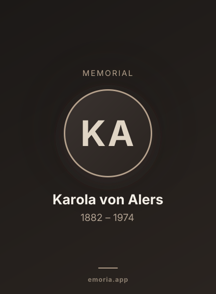 Memorial portrait of Karola von Alers