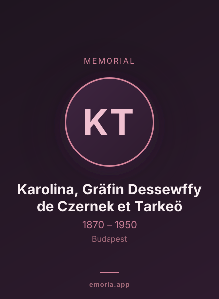 Memorial portrait of Karolina, Gräfin Dessewffy de Czernek et Tarkeö