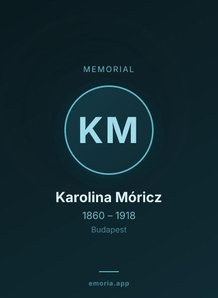 Memorial portrait of Karolina Móricz