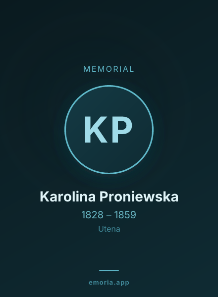 Memorial portrait of Karolina Proniewska