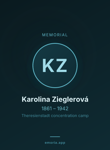 Memorial portrait of Karolina Zieglerová