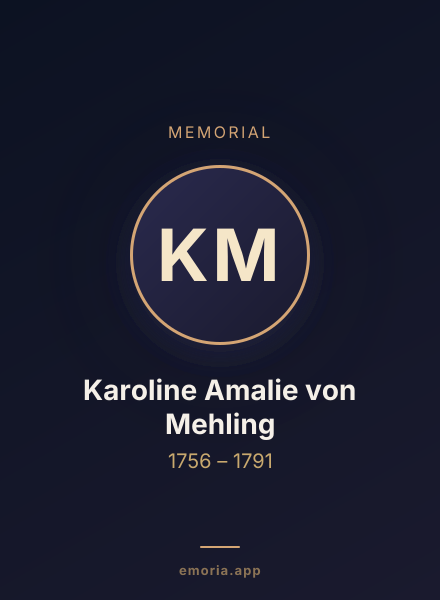 Memorial portrait of Karoline Amalie von Mehling