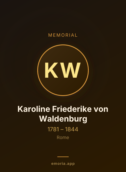 Memorial portrait of Karoline Friederike von Waldenburg