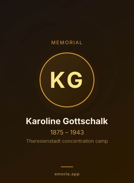 Memorial portrait of Karoline Gottschalk