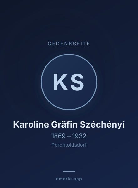 Gedenkportrait von Karoline Gräfin Széchényi
