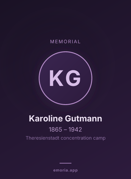 Memorial portrait of Karoline Gutmann