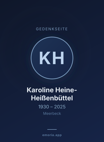 Gedenkportrait von Karoline Heine-Heißenbüttel