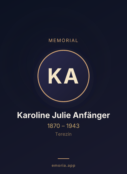 Memorial portrait of Karoline Julie Anfänger