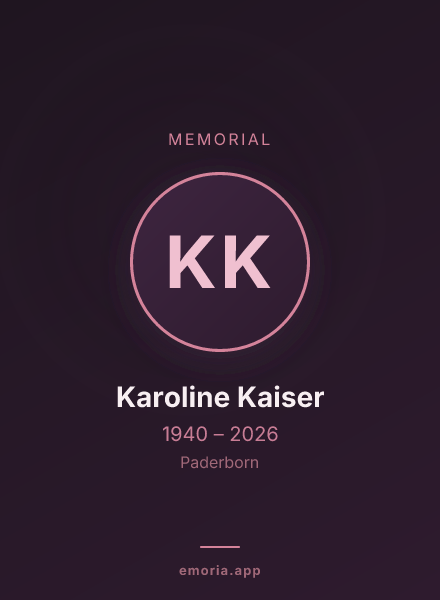 Memorial portrait of Karoline Kaiser