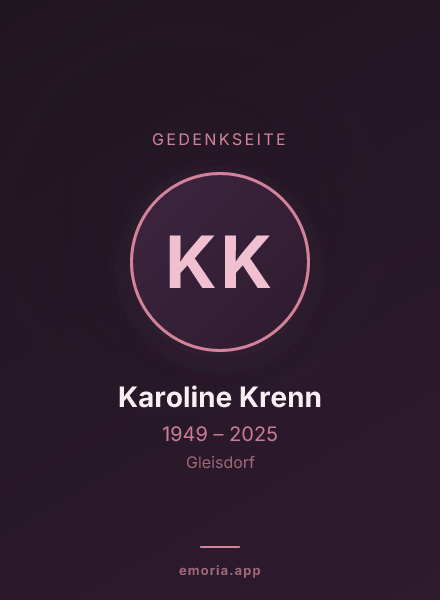 Gedenkportrait von Karoline Krenn