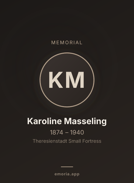 Memorial portrait of Karoline Masseling