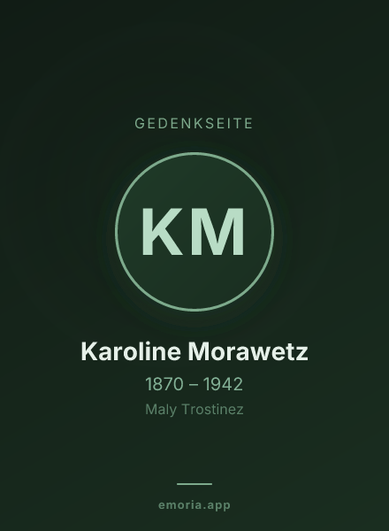 Gedenkportrait von Karoline Morawetz