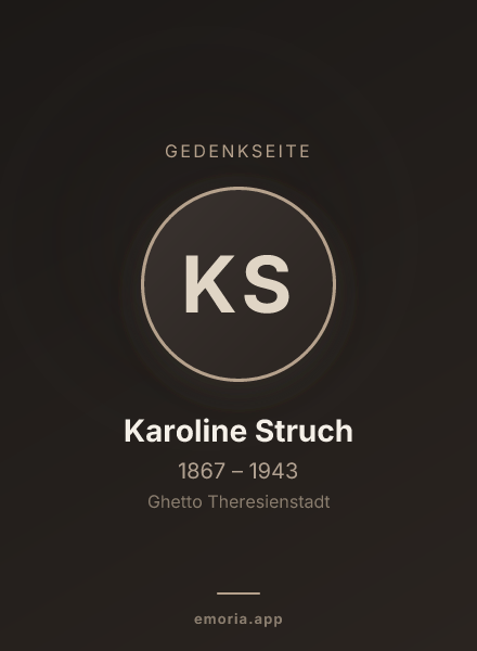 Gedenkportrait von Karoline Struch