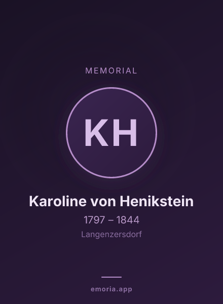 Memorial portrait of Karoline von Henikstein