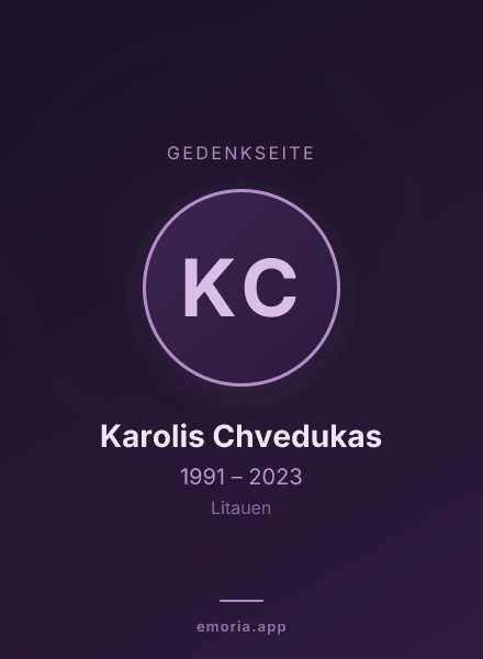Gedenkportrait von Karolis Chvedukas