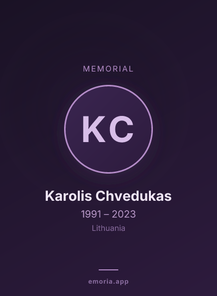 Memorial portrait of Karolis Chvedukas