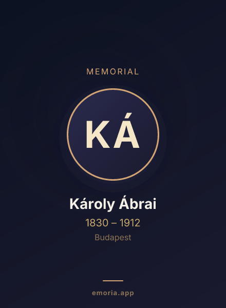 Memorial portrait of Károly Ábrai