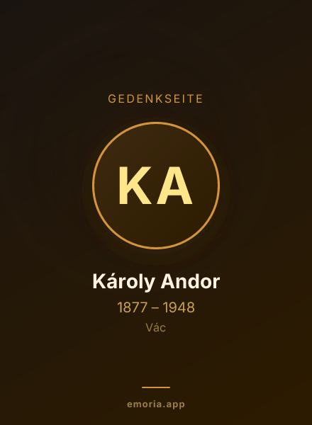 Gedenkportrait von Károly Andor
