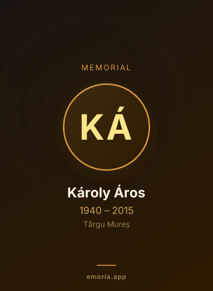Memorial portrait of Károly Áros
