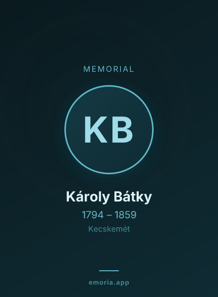 Memorial portrait of Károly Bátky