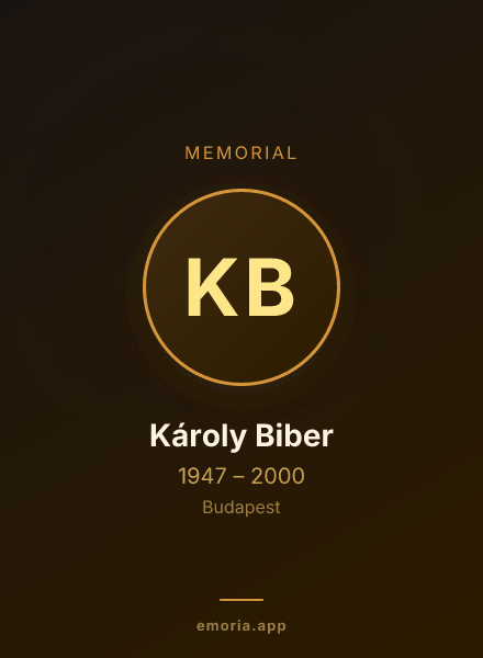 Memorial portrait of Károly Biber