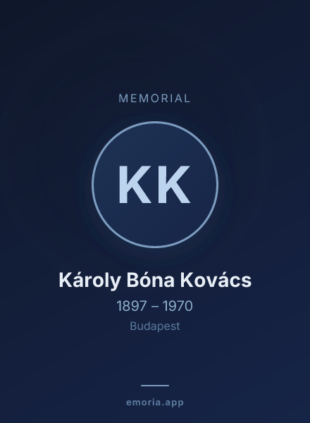Memorial portrait of Károly Bóna Kovács