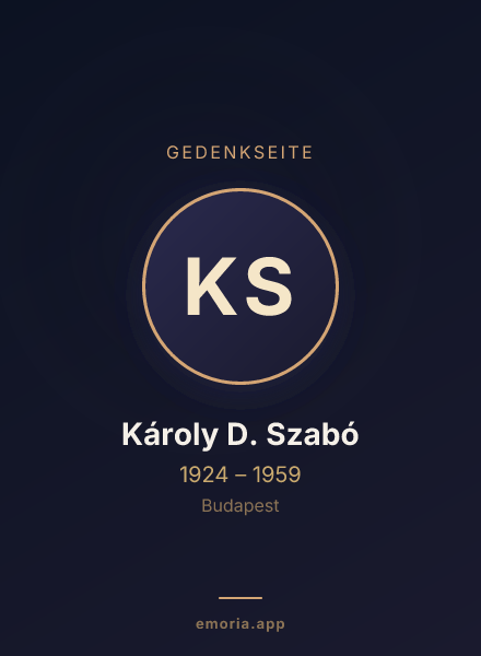 Gedenkportrait von Károly D. Szabó
