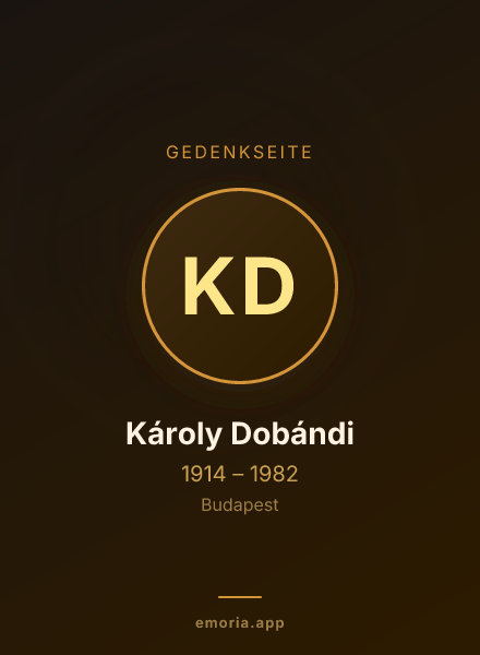 Gedenkportrait von Károly Dobándi