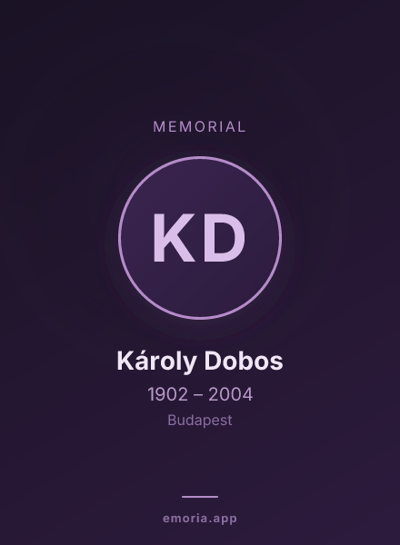 Memorial portrait of Károly Dobos