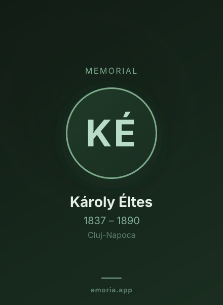 Memorial portrait of Károly Éltes
