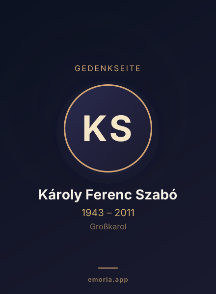 Gedenkportrait von Károly Ferenc Szabó