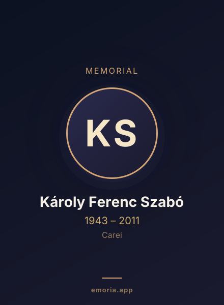 Memorial portrait of Károly Ferenc Szabó