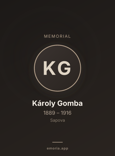 Memorial portrait of Károly Gomba