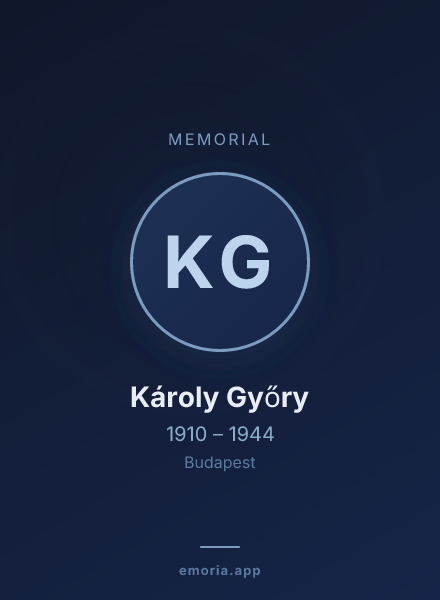Memorial portrait of Károly Győry