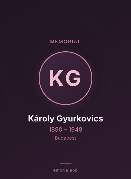 Memorial portrait of Károly Gyurkovics