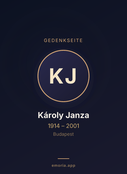 Gedenkportrait von Károly Janza