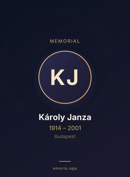 Memorial portrait of Károly Janza