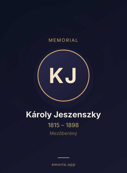 Memorial portrait of Károly Jeszenszky