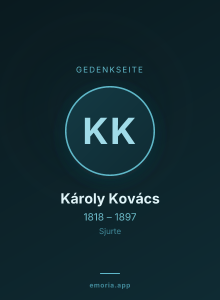 Gedenkportrait von Károly Kovács