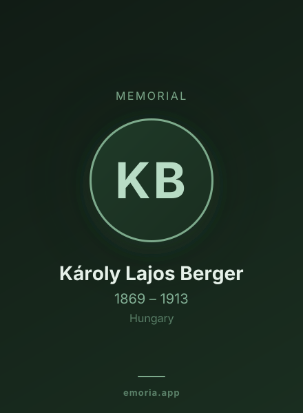 Memorial portrait of Károly Lajos Berger