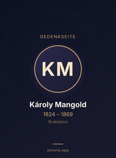 Gedenkportrait von Károly Mangold